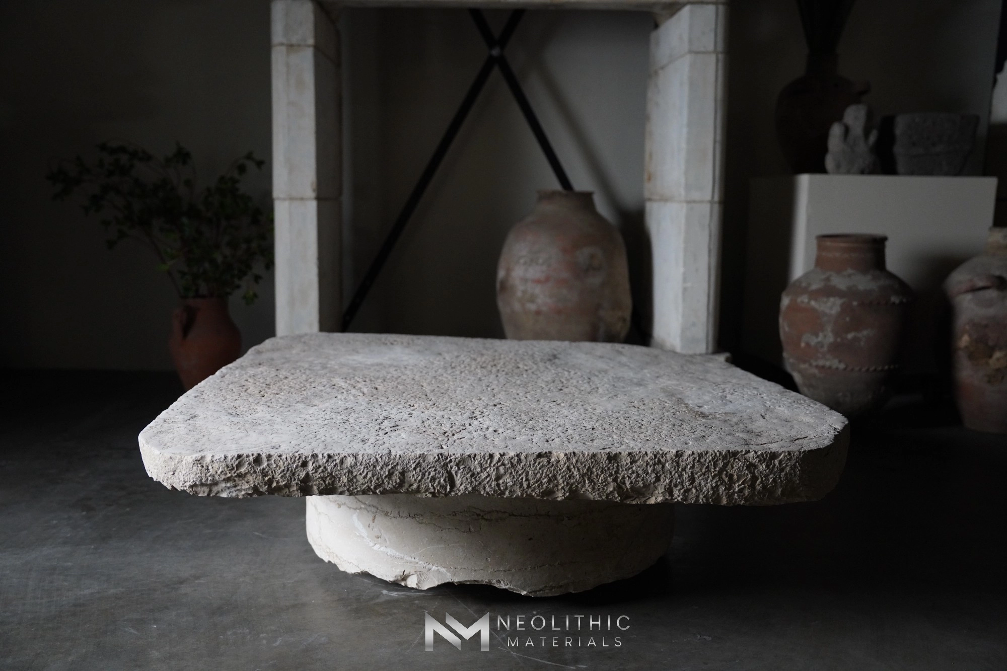 Antique Italian Limestone Table Top - Image 1